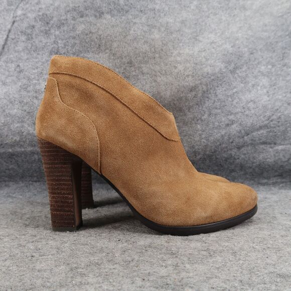 Crown Vintage Shoes Womens 9 Bootie Block Heel Fashion Western Leather Classic - Picture 16 of 16